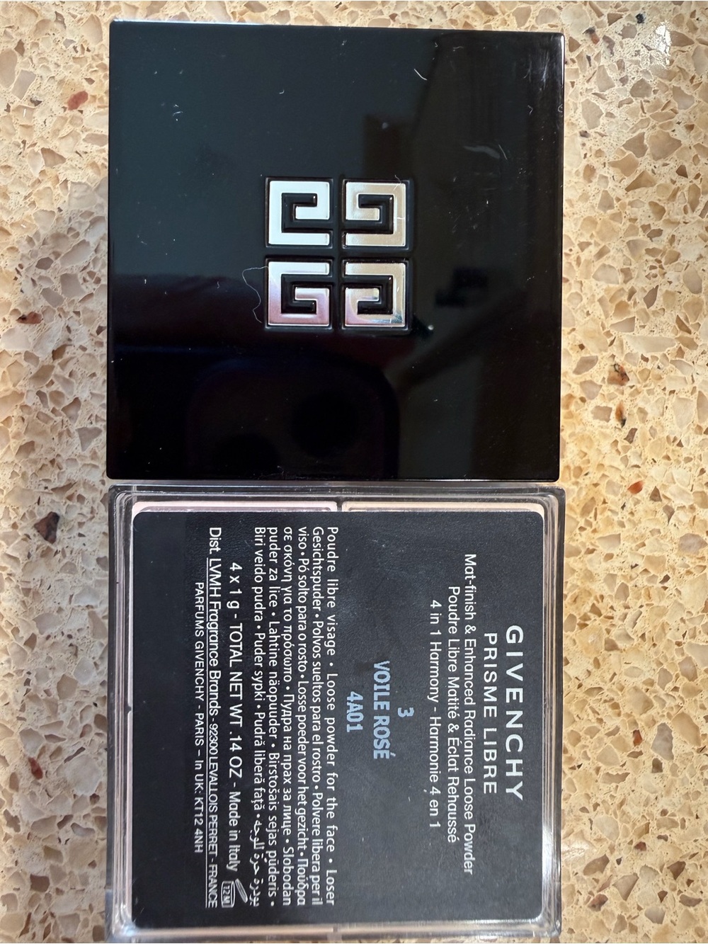 Givenchy Black Compact with Silver Logo - Voile Rosé